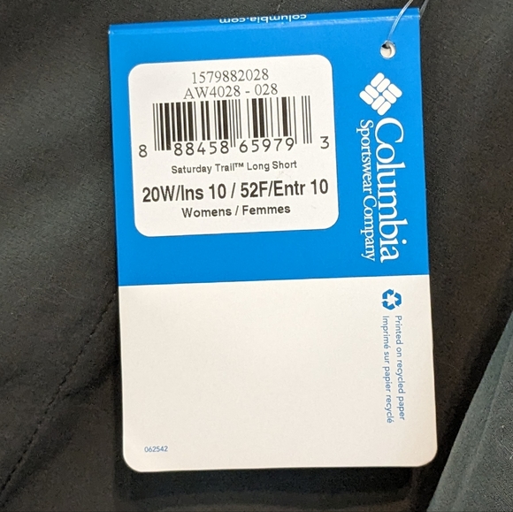 Columbia 20W Saturday Trail Long Shorts Grey - Picture 7 of 8